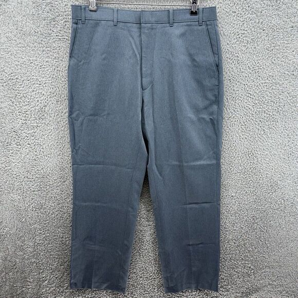 Vintage Levi's Action Slacks Mens 38x30 Blue Wide Leg Flat Front Stretch‎ Pants - Picture 1 of 8